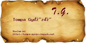 Tompa Győző névjegykártya